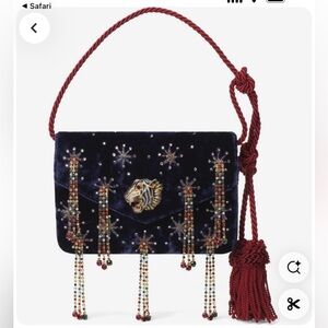 Gucci embellished velvet Rajah bag NWT